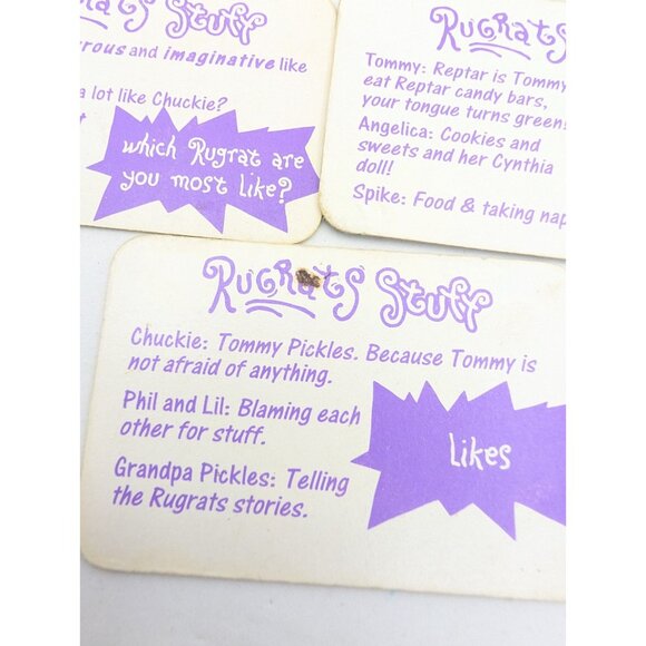 Vtg.90s set 7 Kellogg's Rugrats 3D Lenticular & pictoral Card Nickelodeon retro - Picture 7 of 13